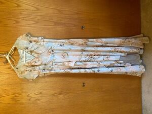 Calvin Klein formal high low hem floral dress